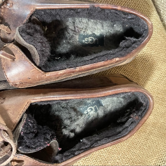 Ugh Byron Suede Leather Slipper Moccasin Slip on - Picture 8 of 9